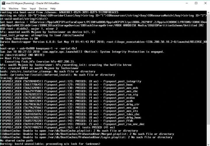 macOS-Mojave-VM-running