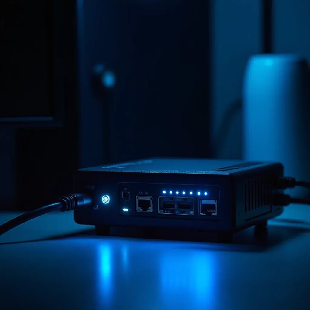 A small form factor office PC used as a budget homelab server with network cables